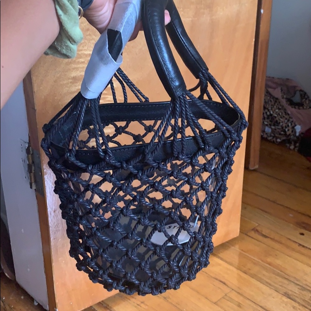 STAUD - clear / black Moreau bag - NWOT